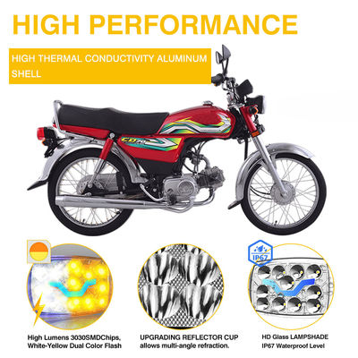 YAYE CD70 CG125 70cc 12V LED Headlight with DRL and Turn Indicator