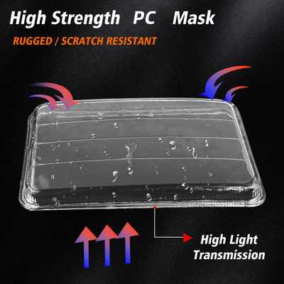 CG125 Motorcycle LED Headlight with Red Skull DRL 18LED Chip and 50000 Hours Lifespan