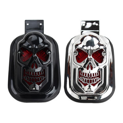 Skull Head Shape Red LED Motorcycle Tail Light with Rear Position for Enhanced Visibility