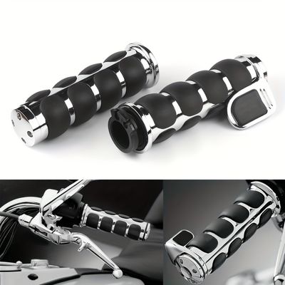 Motocross Handlebar Handle Bar End Motorcycle Hand Grips 25mm 1" for Harley Cruiser Chopper Custom Suzuki