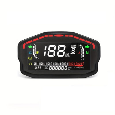 Universal Digital Odometer Tachometer Speedometer Meter for Motorcycle Adjustable Speed Range 1-6 Gears