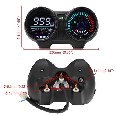 Motorcycle Speedometer LED Digital Dashboard for CG125 RPM Meter Moto Dashboard Digital Panel for TITAN 150 Honda CG150 Fan150