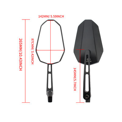 Motorcycle Rearview Mirror  Glare-free Motorcycle Rearview Mirror White  Glass Universal Rearview Mirror