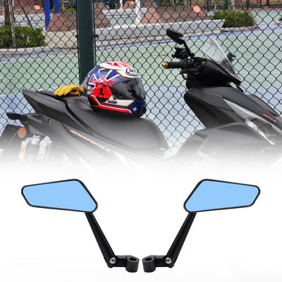 High Quality  Motorcycle Rearview Mirror Blue Glass Mirror Square Universal Rearview Mirror