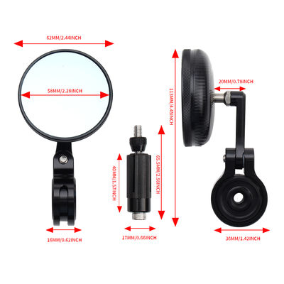 Blue Large Circular Handle Mirror 22MM Motorcycle Rearview Mirror Motorcycle Universal Accessories Motorcycle Modification Parts