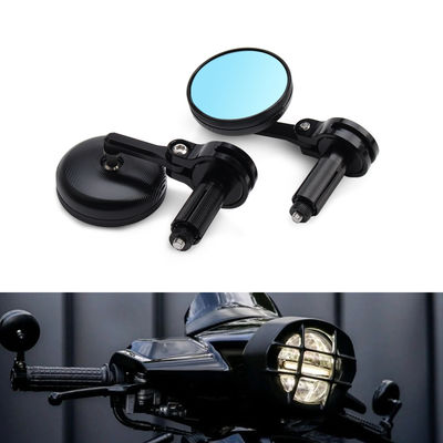 Blue Large Circular Handle Mirror 22MM Motorcycle Rearview Mirror Motorcycle Universal Accessories Motorcycle Modification Parts