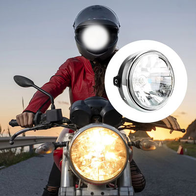 Motorbike Modification Parts Headlamp LED Indicator Light Round Modified Headlamp Waterproof Plastic for CB400/900 CB750