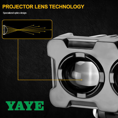 YAYE Motorcycle Lighting System Led Work Fog Lamp Spot Beam 30W Dual Color Motorcycle Headlight Fog Light Moto Accessories