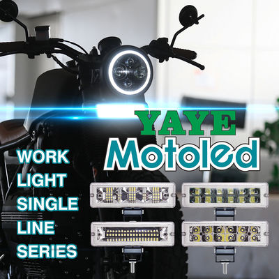 YAYE Vehicle LED Work Light Bar Car Motorcycle Offroad Truck UTV ATV Projector Lens 100V 20W Universal White Red Blue Pink 6500k