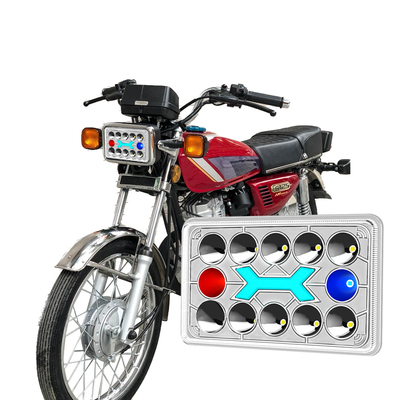 CG125 Lampu depan LED DC12V Putih Hi Lo Beam dengan DRL Biru Merah