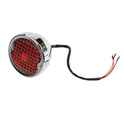 Vintage Mesh Motorcycle Tail Light dengan Lensa Merah dan Konstruksi awet untuk Harley Chopper Bobber Cafe Racer